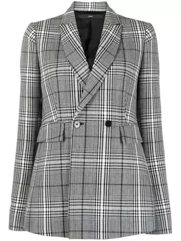 SAPIO двубортный блейзер в клетку, черный
