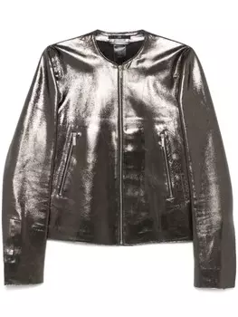 SAPIO куртка с тиснением под кожу ящерицы, серебряный