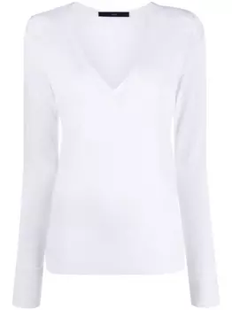 SAPIO полупрозрачный джемпер тонкой вязки, белый