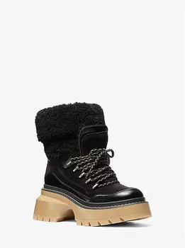 Сапог Shiloh из смешанной техники Michael Kors, черный