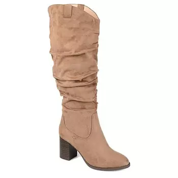 Сапоги Aneil с широким голенищем и высокими коленями в стиле вестерн Journee, коричневый