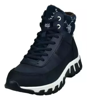 Сапоги BAGATT на шнуровке, с красивым вязаным воротником, цвет морской волны