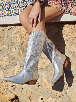 Сапоги Belucci Stiefel, серебряный