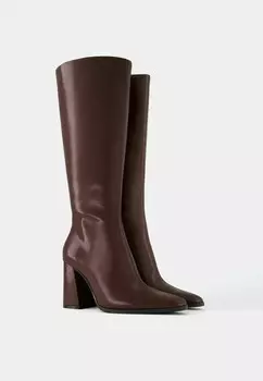 Сапоги Bershka, темно-красный