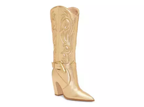 Сапоги Biancaa Wide Calf Cowboy Boot Vince Camuto, золотой