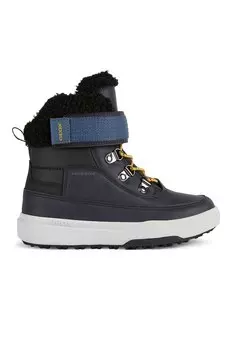 Сапоги Bunshee из экокожи с плюшевыми деталями Geox, черный
