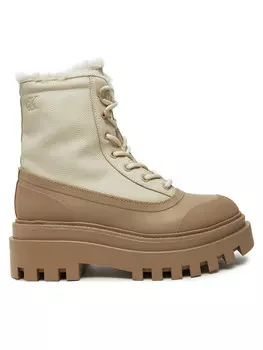 Сапоги Calvin Klein Jeans Flatform Lace Up Boot Padded YW0YW01557 Beis, бежевый