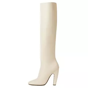 Сапоги Canalazzo женские белые Bottega Veneta