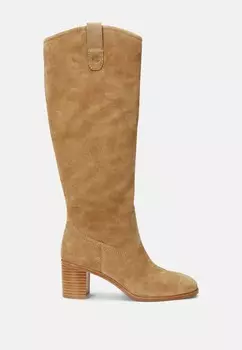 Сапоги CARLA SUEDE RIDING BOOT Ralph Lauren, цвет Camel