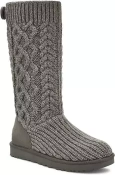 Сапоги Classic Cardi Cabled Knit UGG, серый