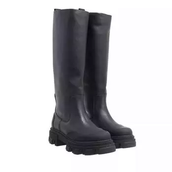 Сапоги cleated high tubular boot Ganni, черный