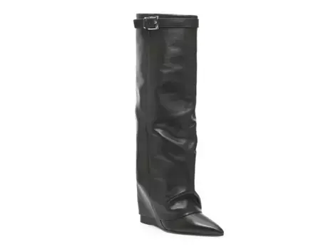 Сапоги Corenne Foldover Wedge Boot Steve Madden, черный