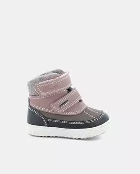 Сапоги для девочек из кожи и синтетики с внутренней подкладкой из меха Goretex и двойной застежкой на липучке Primigi, мультиколор