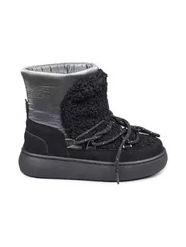 Сапоги для девочек Jump, черное серебро