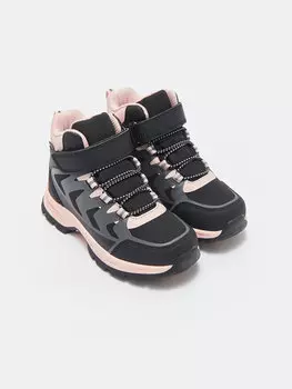Сапоги для девочек на шнурках и липучках LCW STEPS, антрацит