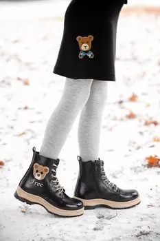 Сапоги для девочек на термоподошве 625 Морщинистая кожа KKO KDS