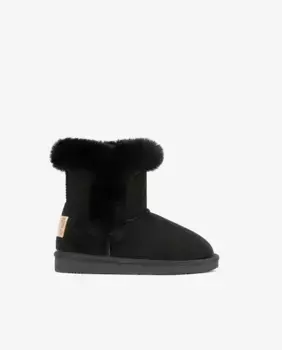 Сапоги для девочек в австралийском стиле с внутренней подкладкой и меховым поясом Conguitos, черный