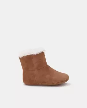 Сапоги для мальчиков из австралийской замши светло-коричневого цвета с внутренней меховой подкладкой El Corte Ingls, коричневый