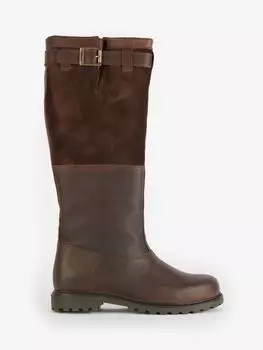Сапоги до колена Barbour Acorn из кожи и замши, темно-коричневые