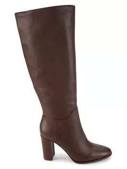 Сапоги до колена Lowell на блочном каблуке Kenneth Cole, цвет Chocolate