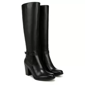 Сапоги до колена на широкую икру Naturalizer Kalina, черная кожа
