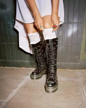 Сапоги до колена на шнуровке 1B60 Max на платформе Dr. Martens