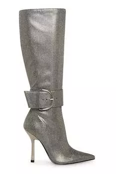 Сапоги до колена Priyanka на шпильке Steve Madden, серебряный