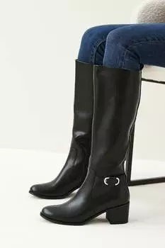 Сапоги до колена с пряжками Forever Comfort Next, черный