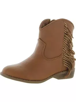 Сапоги до середины икры Twillaa для девочек с бахромой Steve Madden, коричневый