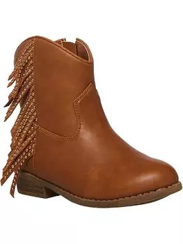 Сапоги до середины икры Twillaa для девочек с бахромой Steve Madden, цвет Cognac
