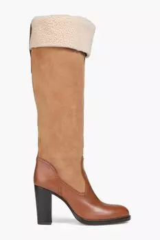 Сапоги Elya из кожи и овчины CHLO, песочный