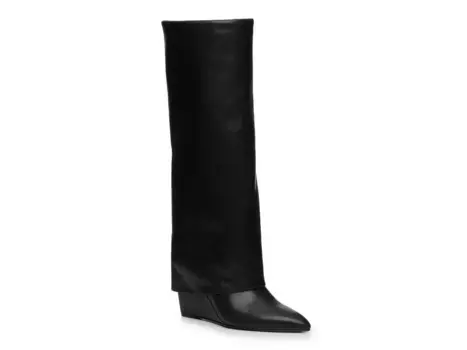 Сапоги Evander Wide Calf Foldover Boot Madden Girl, черный