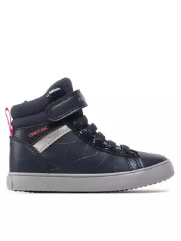 Ботинки Geox высокие комбинированные на липучке, синий