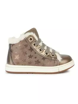 Сапоги Geox Winterboots Trottola, цвет Hellbraun/Gold/Wei