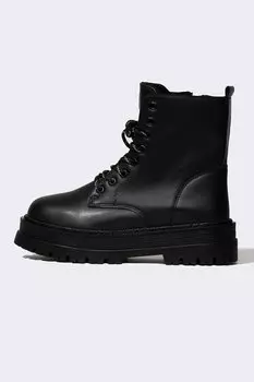 Сапоги из экокожи Defacto, черный