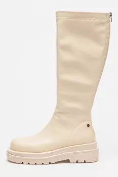 Сапоги из экокожи Goe, бежевый