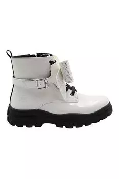 Сапоги из экокожи с лентой Lumberjack, белый