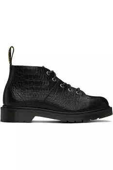 Сапоги из анилиновой кожи Church crocodile Dr. Martens, коричневый