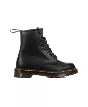 Сапоги из гладкой кожи с желтой контрастной строчкой Dr. Martens, черный