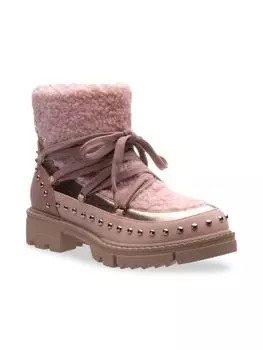 Сапоги из искусственной овчины с заклепками Snowball Lady Couture, цвет Blush Multicolor