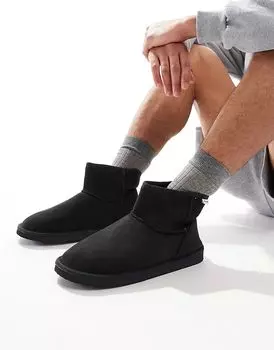 Сапоги из искусственной замши черного цвета Jack & Jones