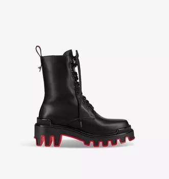 Сапоги из кожи Dune Trott Alta на платформе Christian Louboutin, черный