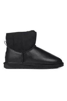 Сапоги из кожи и замши Emu, черный