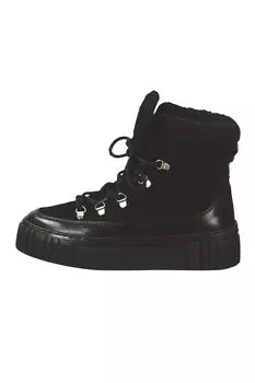Сапоги из кожи и замши Gant, черный
