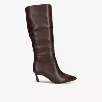 Сапоги из кожи Lavan с застежкой-молнией на каблуке и высотой до колена Steve Madden, коричневый