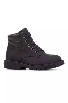 Сапоги из нубука с экокожей Geox, черный