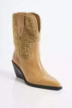 Сапоги из овчины Pitchfork Point из овчины цвета миндального масла Free People, цвет almond butter shearling