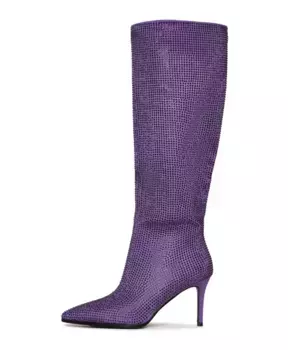 Сапоги Jewel на шпильке Cesare Gaspari, фиолетовый