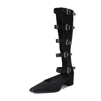 Сапоги JIUXINGDAO Knee-high Boots Women's, черный