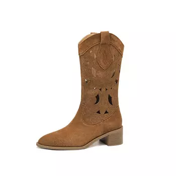 Сапоги JIUXINGDAO Knee-high Boots Women's, коричневый